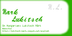 mark lukitsch business card